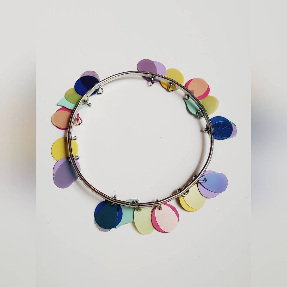 Vintage Colorful Disc Charm Bracelet (For Small Wrists)